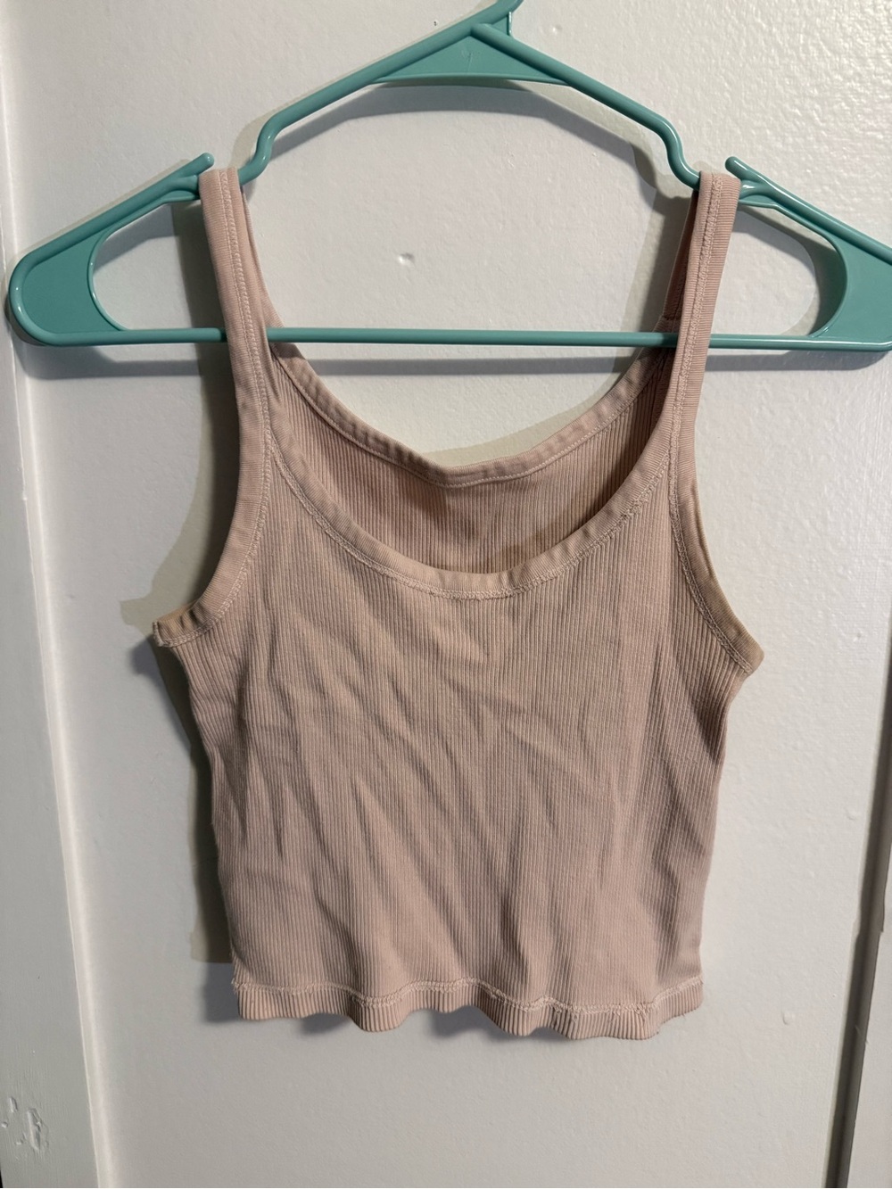 Brandy Melville Blush Ribbed Cropped Tank